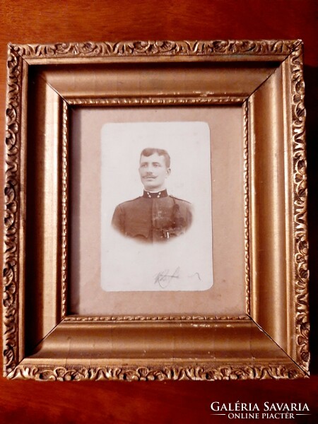Első világháborús katona fotó szép keretben