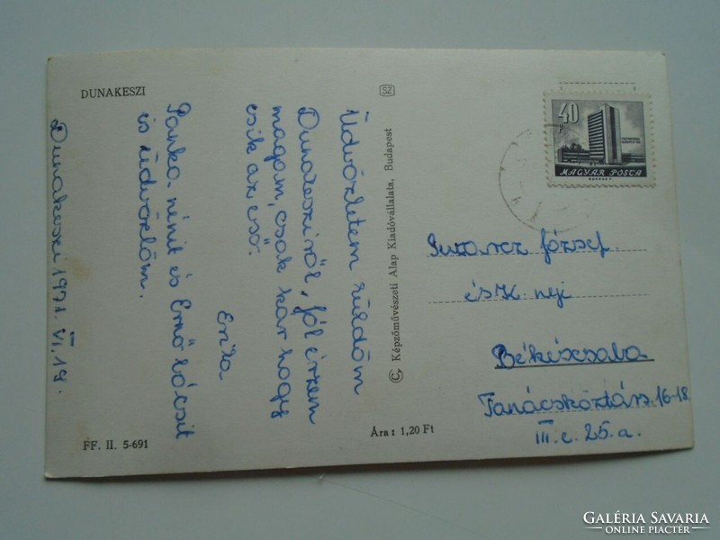 D200925 - postcard - Dunakeszi 1969