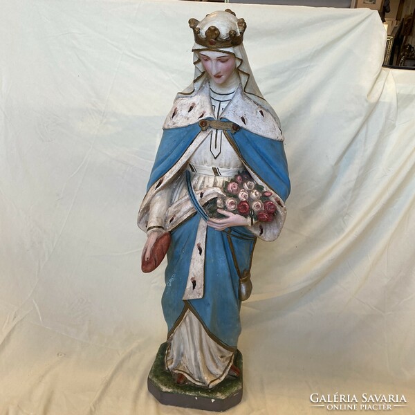 Nagy méretű Szent Erzsébet gipsz szobor
