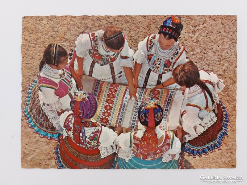 Retro postcard Bujak folk costume photo postcard 1973