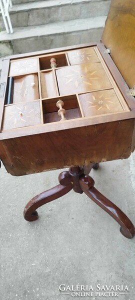 Biedermeier inlaid sewing table