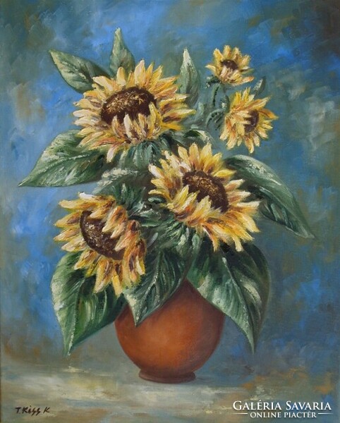 Karola Kiss (1972- ) premium prize-winning painter, 50x40 cm oil painting