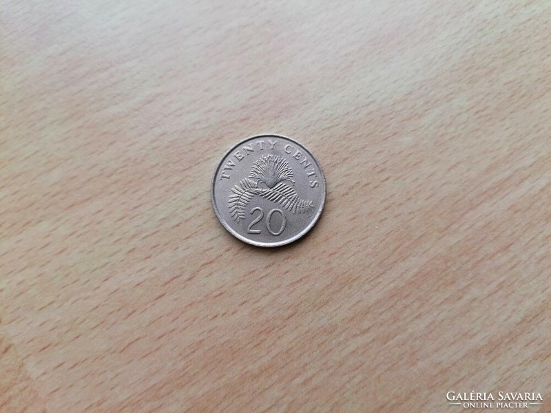Singapore 20 cents 1989