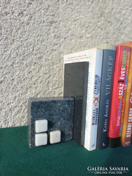 Bookend, made of stone, with art deco features, in a pair