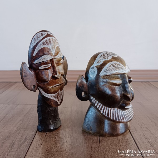 Old African carved stone sculptures