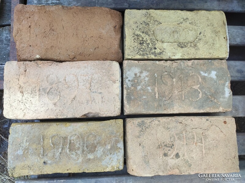 6 antique bricks