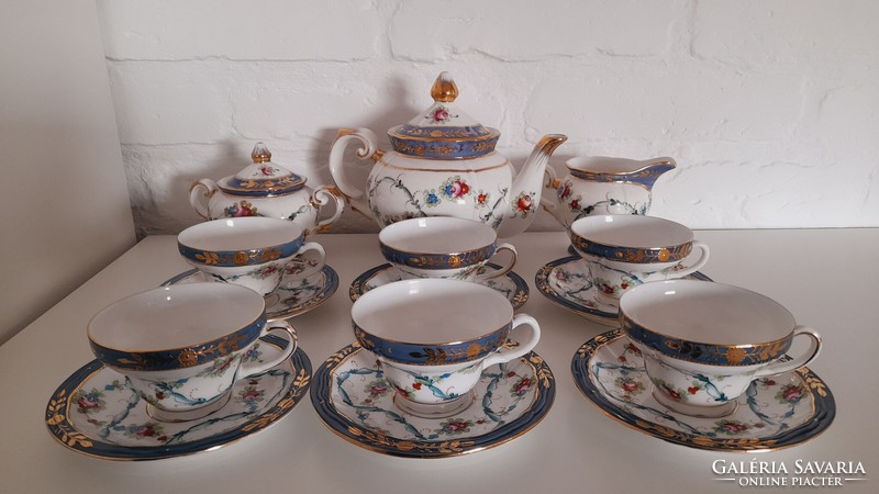 Hand painted antique porcelain tea set, flawless