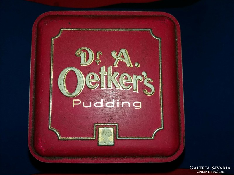 Retro Dr. OETKER pudingporos fém lemez doboza 15 x 10 x 10 cm hibátlan a képek szerint