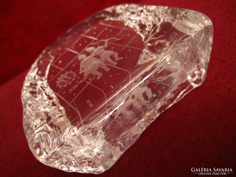 Gemini zodiac sign crystal glass display case ornament