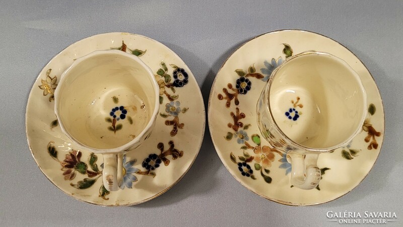 Antique Zsolnay mocha and coffee cups 2 pcs