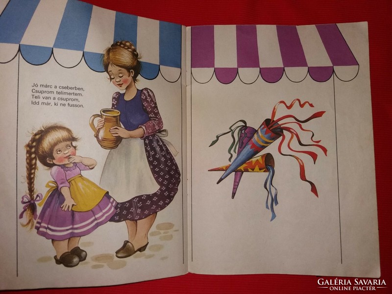 1980-s évek Weöres Sándor : Vásár verses mesés képes könyv Füzesi Zsuzsa rajzaival képek szerint