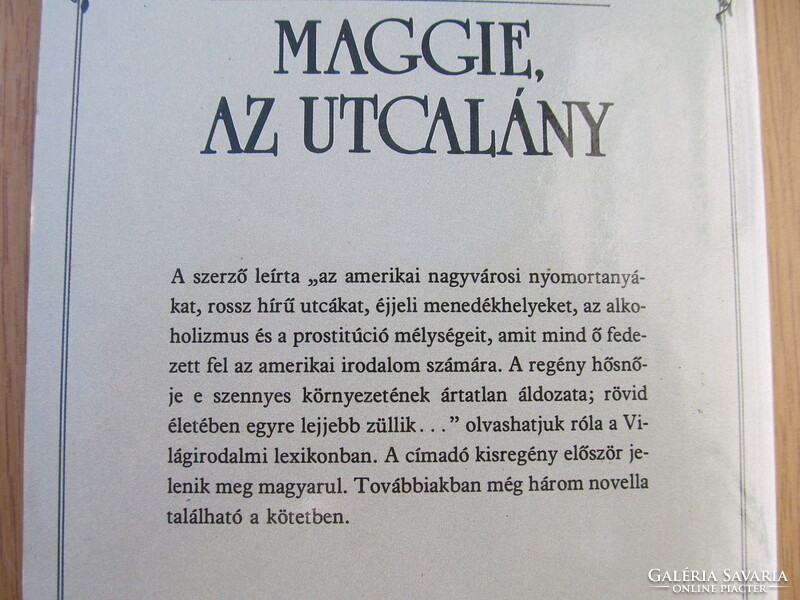 Stephen Crane - Maggie, az utcalány + 3 novella (újszerű)