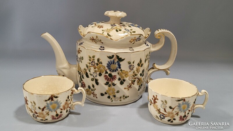 Antique Zsolnay tea set of 3 pieces