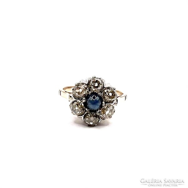 4709. Margaret ring with blue sapphire and diamonds