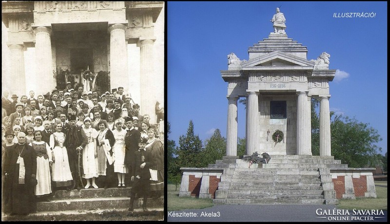 Ópusztaszer (hedge house until 1974), celebration around the Árpád monument in the early 1900s