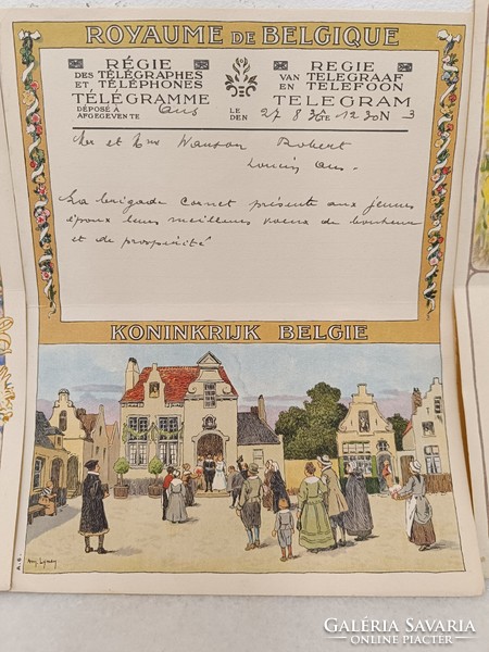 Antique postal letter 50 telegrams Belgium in French 1936-38 télégramme belgique 8395