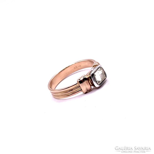 4823. Art deco gold ring with diamonds