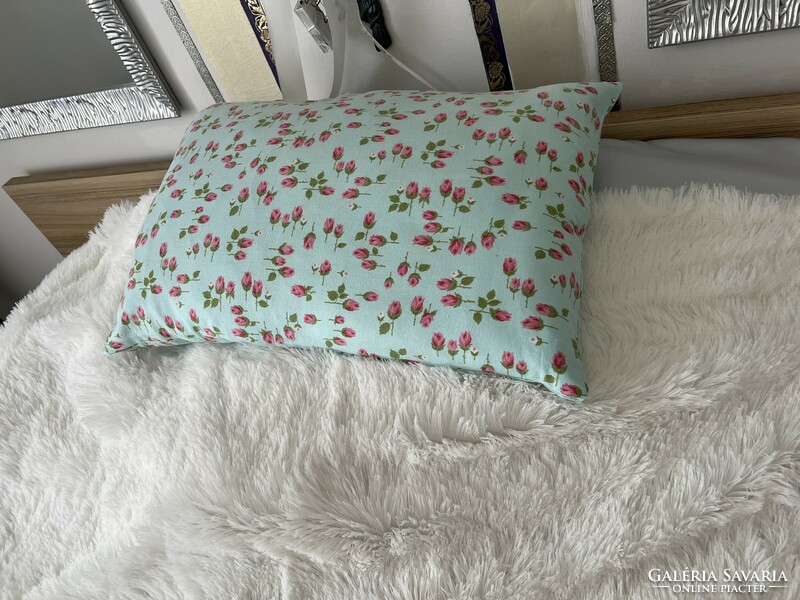 Pink soft cotton pillow as a decorative spring pillow or for everyday use