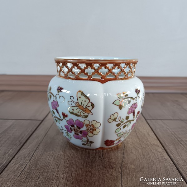 Zsolnay butterfly patterned pot