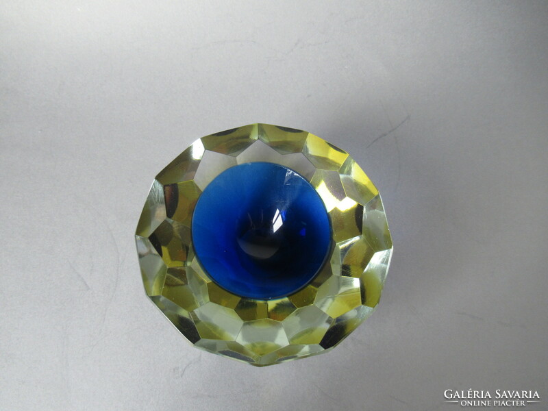Diamond cut bowl (murano, sommerso)