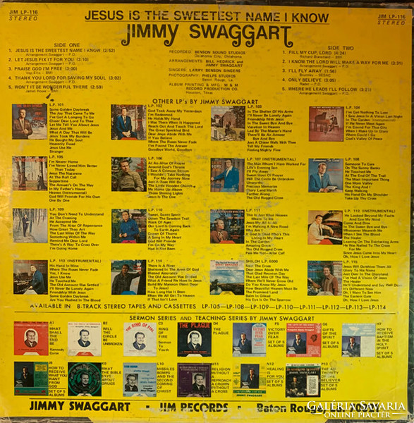 Jimmy Swaggart - Jesus Is The Sweetest Name I Know (LP)