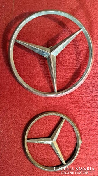 2 Retro Mercedes metal emblems