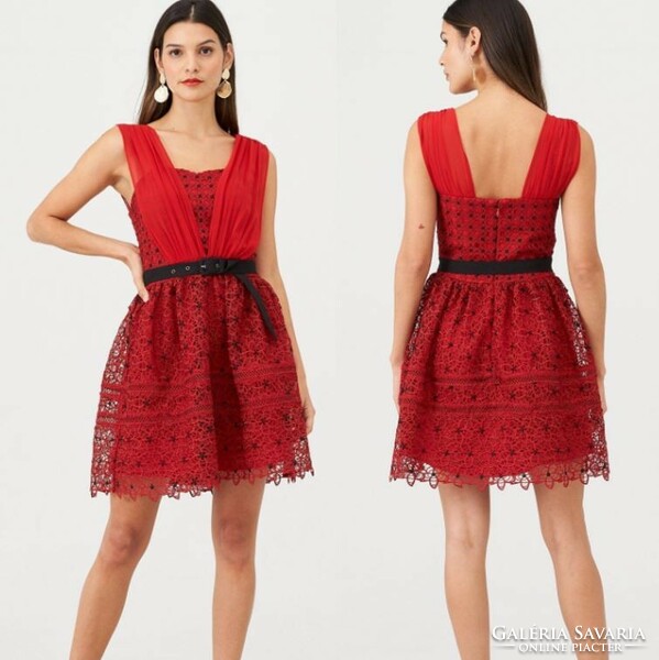 New size 44/l wine red lace dress, casual midi dress, bridesmaid dress