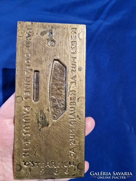 Bronze copper brass Austrian souvenir plaque