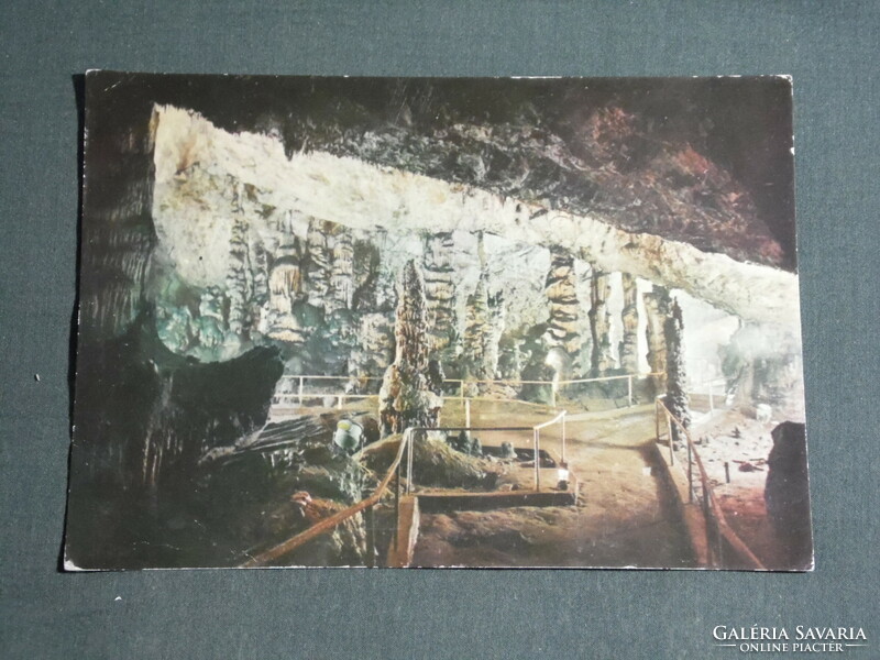 Képeslap, Aggtelek Jósvafő, Baradla cseppkőbarlang, 13 Aradi vértanú oszlopsor