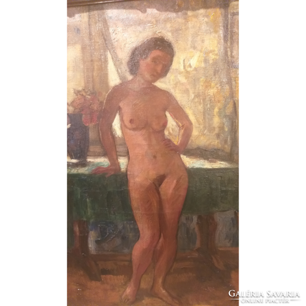 Viktor Belányi: female nude in interior f0721