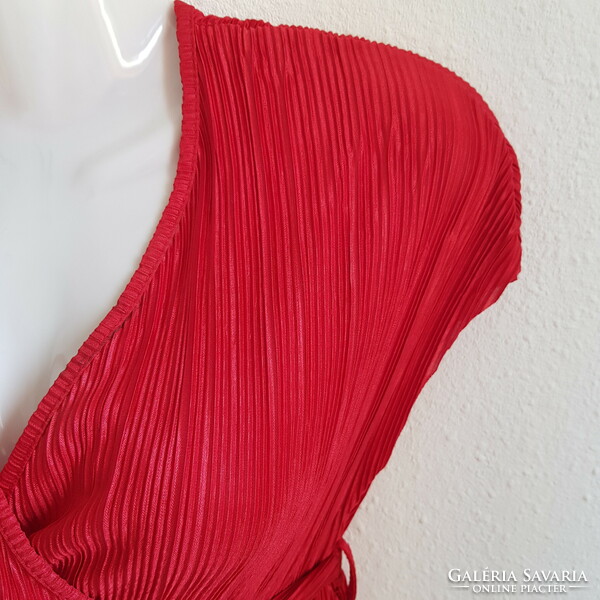 New, size 36 pleated red midi dress / maternity dress