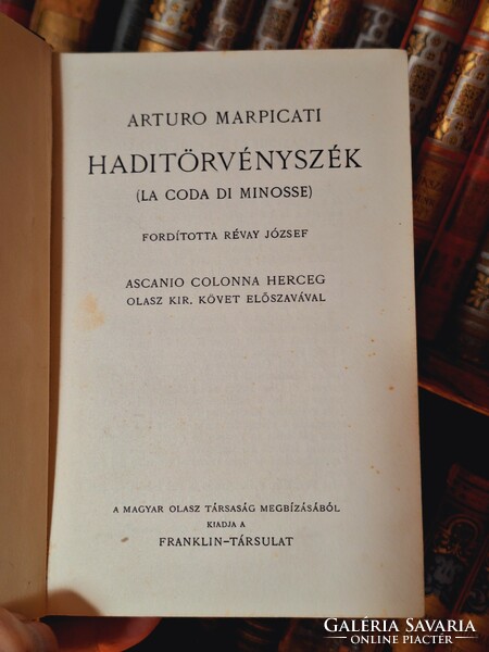 1935K, banned Italian fascist writer-Arturo Marcipati: military tribunal-la coda di minosse-franklin