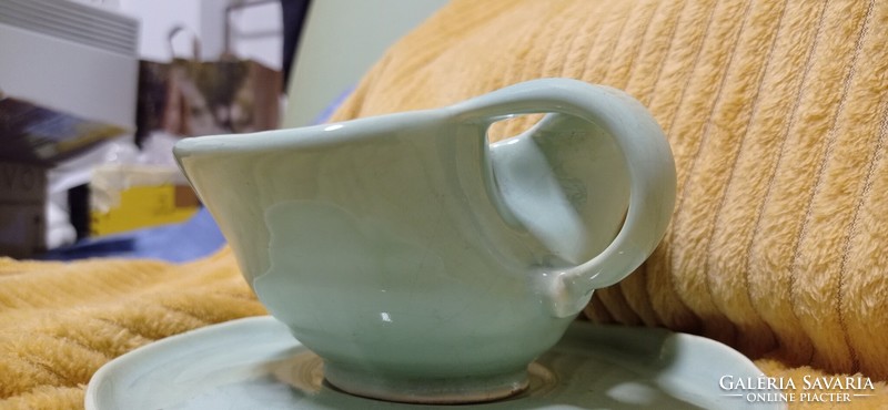 Gorka Zsolnay teás csésze tálkájával. Egyedi, extra, ritka, tökéletes.