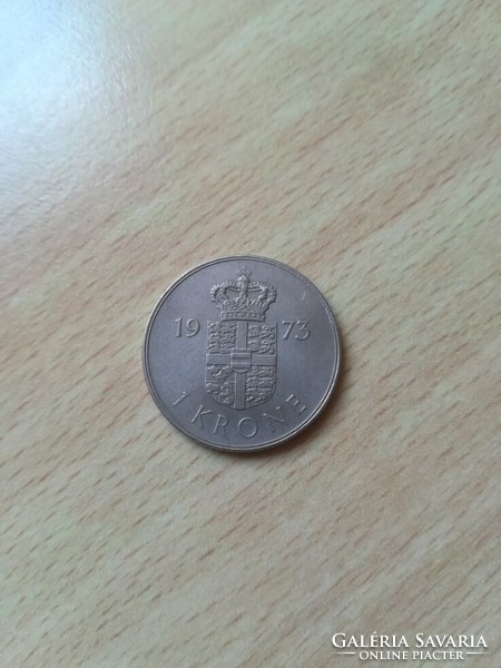 Denmark 1 krone 1973