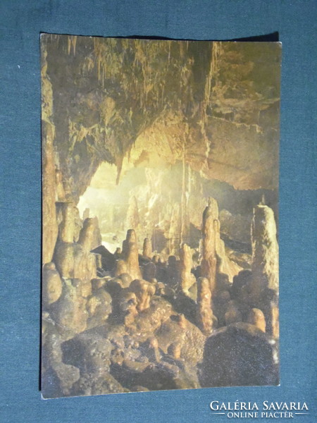 Képeslap, Aggtelek Jósvafő, Baradla cseppkőbarlang,  cseppkő részlet