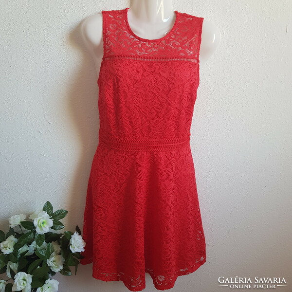 New s/38 casual red lace dress, mini dress, bridesmaid dress, dress