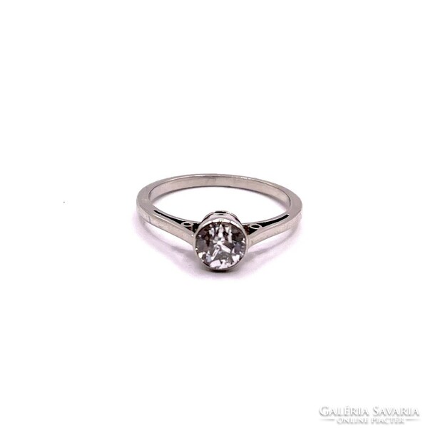 4650. Art Deco Szoliter Gyűrű Gyémánttal
