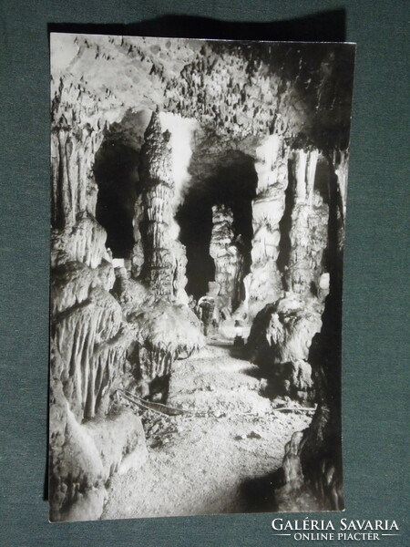Képeslap, Aggtelek Jósvafő, Baradla cseppkőbarlang, tigristerem cseppkő részlet