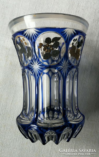 Biedermeier polished glass goblet