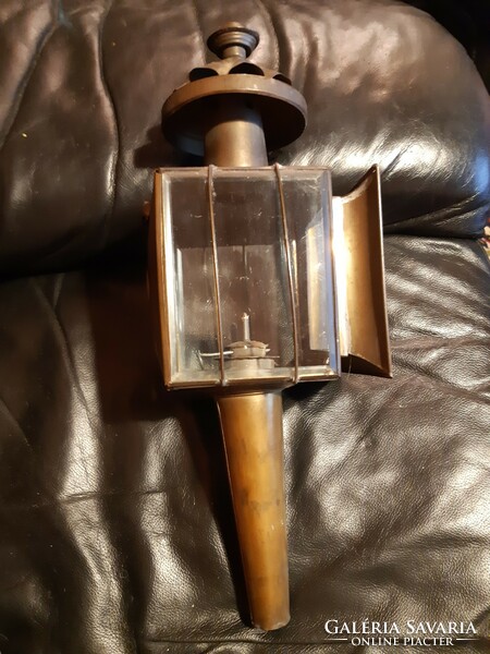 Copper carriage lamp in original condition