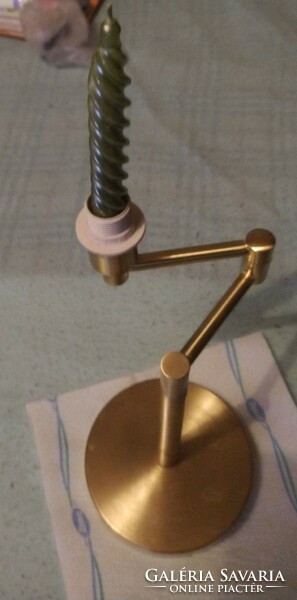 Art deco copper lamp base / candle holder