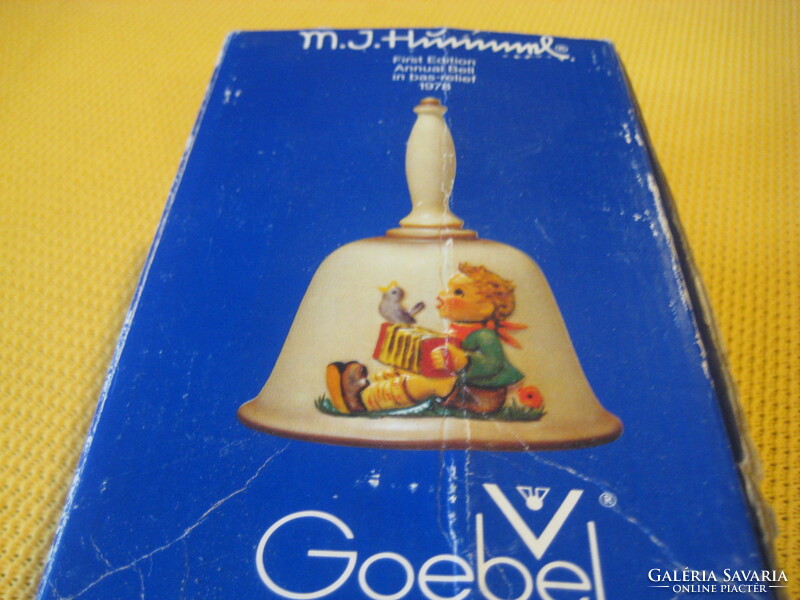 Hummel geobel, porcelain bell, 1978 with certificate, in factory box, 10.5 x 16 cm