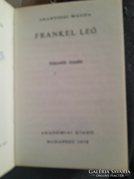 Életek éskorok Frankel Leó1978 Akadémia kiadó