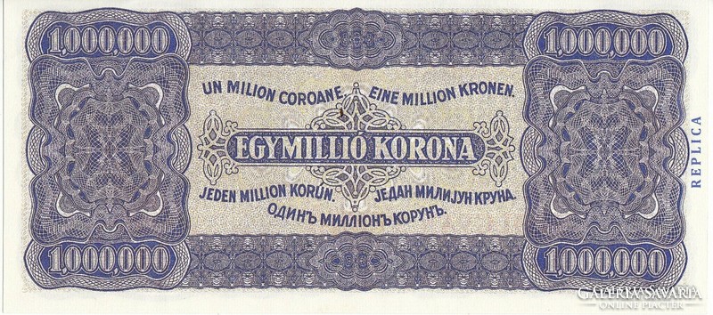 Hungary 1000000 crowns / 80 pengő replica 1923 unc