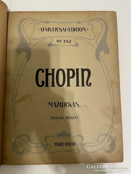 Chopin: Mazurkas (old piano sheet music)
