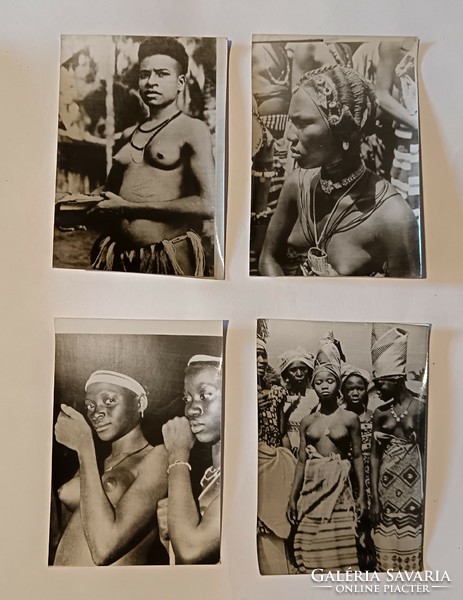4 Pieces of old photos of African tribal women nude pictures