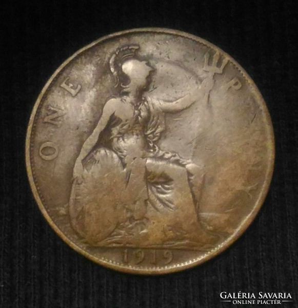 Anglia One penny 1919 - 0039