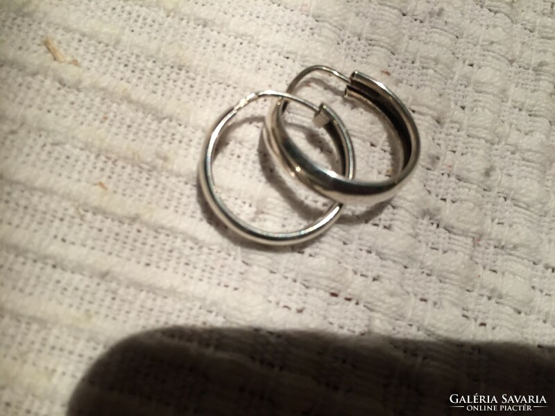 Pair of silver (ag) hoop earrings, 1.8 cm, 1.8 grams (gyfd)