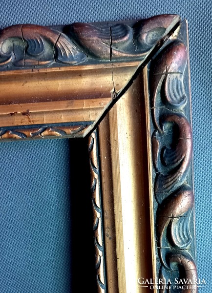 Antique wooden picture frame negotiable art nouveau design