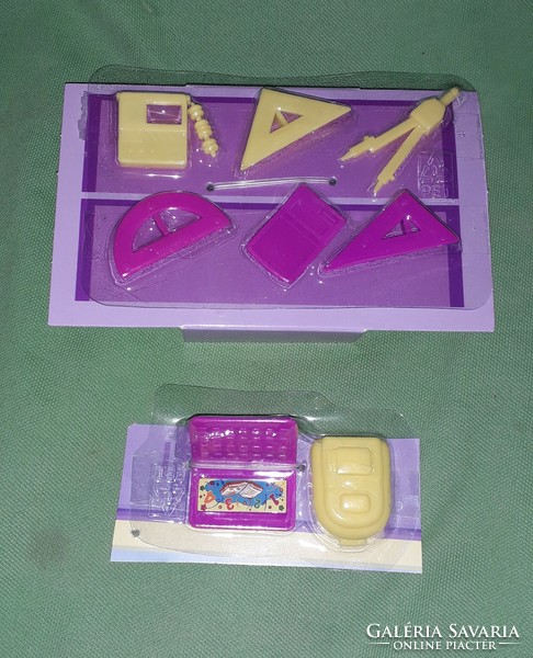 Unopened toy barbie doll school and office equipment according to the pictures